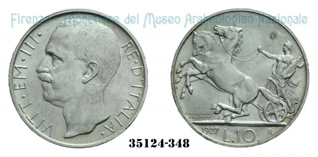 10 Lire "Biga" 1927 (Roma)