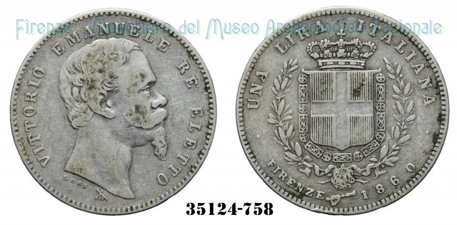 1 Lira - Firenze 2° Tipo 1860 (Firenze)