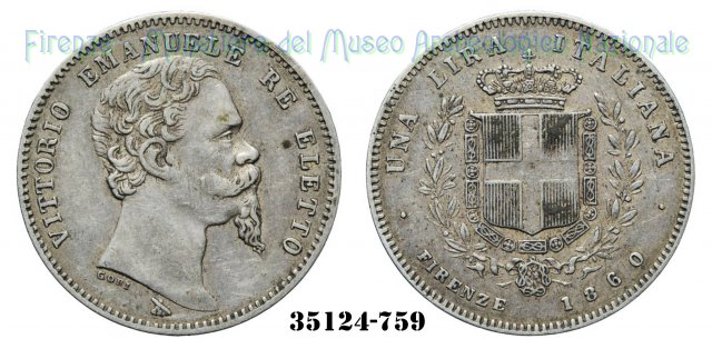 1 Lira - Firenze 2° Tipo 1860 (Firenze)