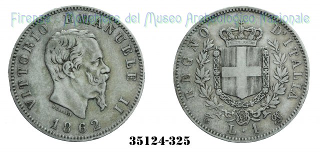 1 Lira "Stemma" 1862 (Torino)