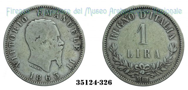 1 Lira "Valore" 1863 (Milano)