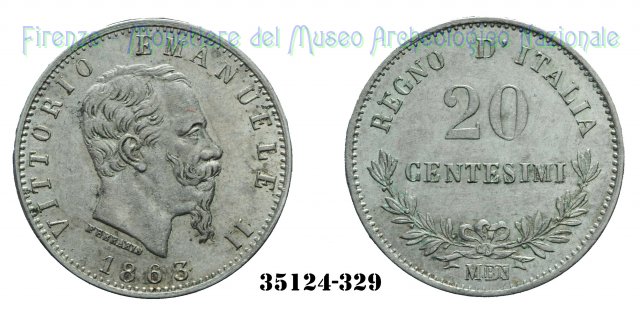 20 Centesimi "Valore" 1863 (Milano)