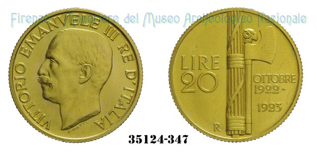 20 Lire "Fascetto" 1923 (Roma)