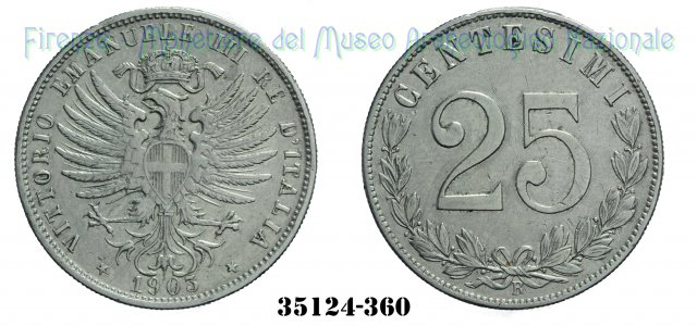 25 Centesimi "Valore" 1903 (Roma)