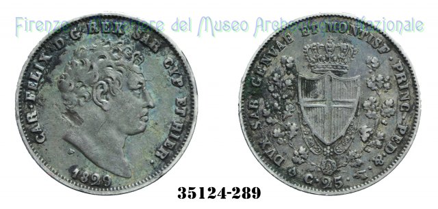 25 Centesimi 1829 (Torino)