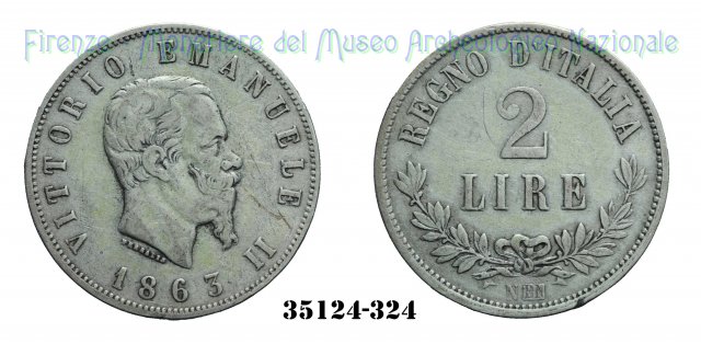 2 Lire "Valore" 1863 (Napoli)