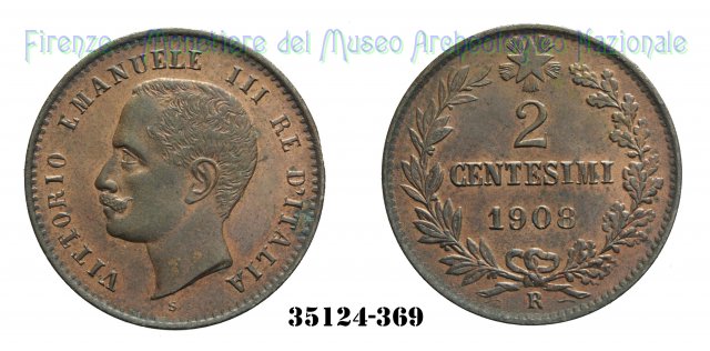 2 Centesimi "Valore" 1908 (Roma)