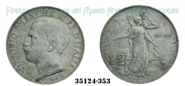 2 Lire "Cinquantenario" 1911 (Roma)