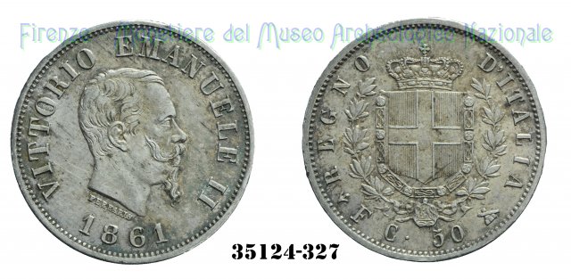 50 Centesimi "Stemma" 1861 (Firenze)