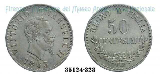 50 Centesimi "Valore" 1863 (Milano)