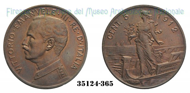 5 Centesimi "Italia su Prora" 1912 (Roma)