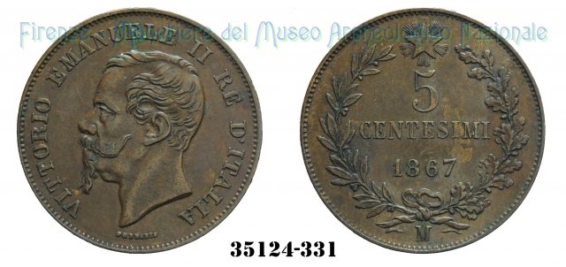 5 Centesimi 1867 (Milano)