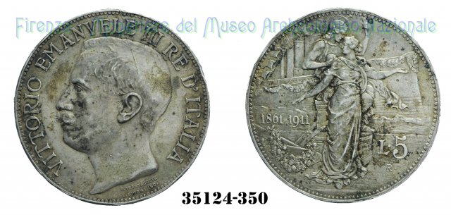 5 Lire "Cinquantenario" 1911 (Roma)