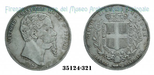 5 Lire 1° Tipo 1861 (Firenze)