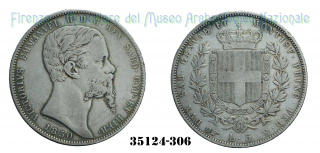 5 Lire 1850 (Torino)