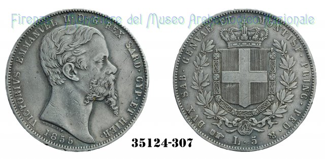 5 Lire 1855 (Torino)