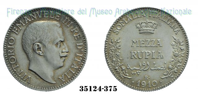 Mezza Rupia 1910 (Roma)