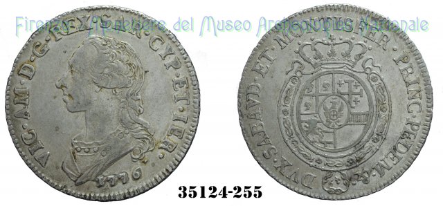 Mezzo Scudo da 3 lire 1776 (Torino)