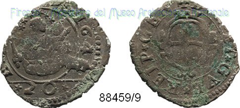 20 denari 1644-1645 (Genova)