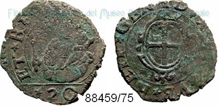 20 denari 1644-1645 (Genova)