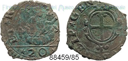 20 denari 1644-1645 (Genova)