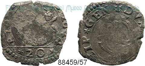 20 denari 1644 (Genova)