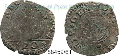 20 denari 1644 (Genova)