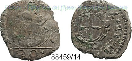 20 denari 1645 (Genova)