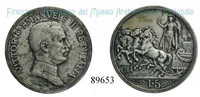 2 Lire "Quadriga briosa" 1914 (Roma)