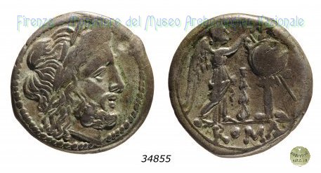 Vittoriato anonimo 208 a.C. (Italia Sud Est)