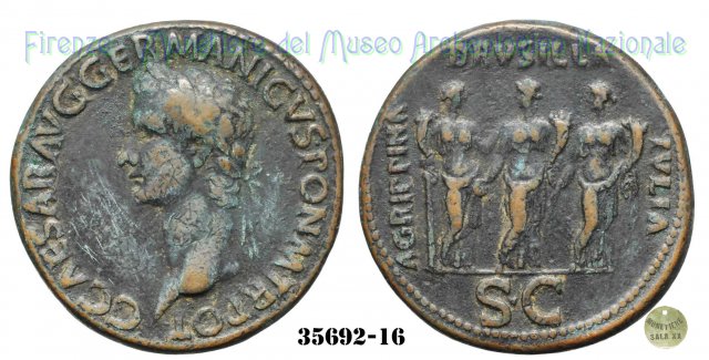 AGRIPPINA / DRVSILLA / IVLIA - RIC 33 37-38 d.C. (Roma)