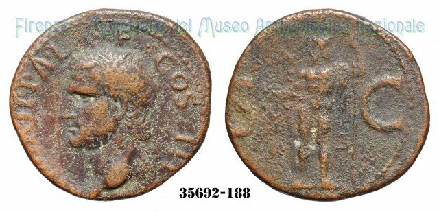 Nettuno con delfino - RIC 58 37-41 d.C. (Roma)