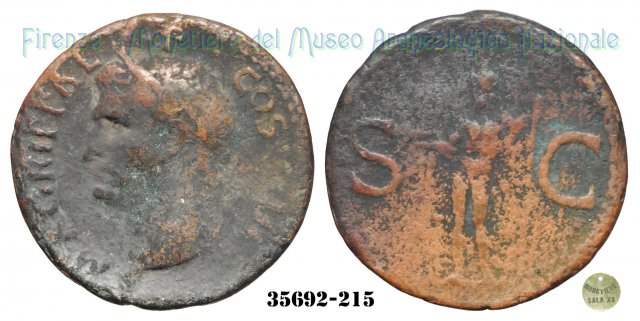 Nettuno con delfino - RIC 58 37-41 d.C. (Roma)