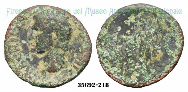 Nettuno con delfino - RIC 58 37-41 d.C. (Roma)