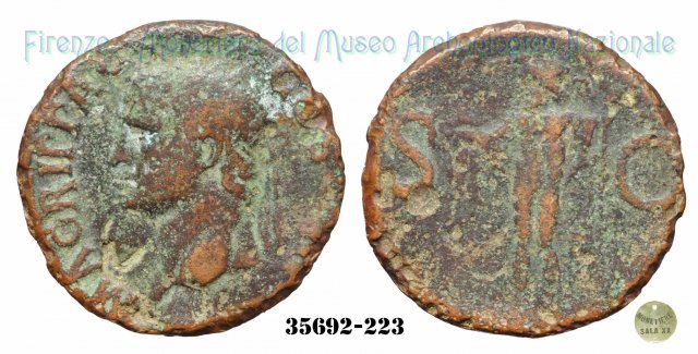 Nettuno con delfino - RIC 58 37-41 d.C. (Roma)