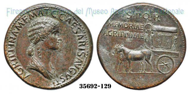 SPQR / AGRIPPINAE / MEMORIAE - RIC 55 37-41 d.C. (Roma)