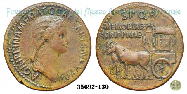 SPQR / AGRIPPINAE / MEMORIAE - RIC 55 37-41 d.C. (Roma)