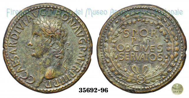 SPQR / PP / OB CIVES / SERVATOS - RIC 46 39-40 d.C. (Roma)