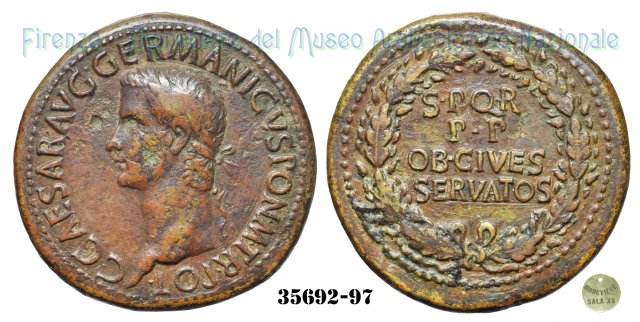 SPQR / PP / OB CIVES / SERVATOS - RIC 46 39-40 d.C. (Roma)