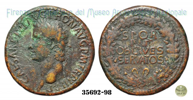 SPQR / PP / OB CIVES / SERVATOS - RIC 46 39-40 d.C. (Roma)