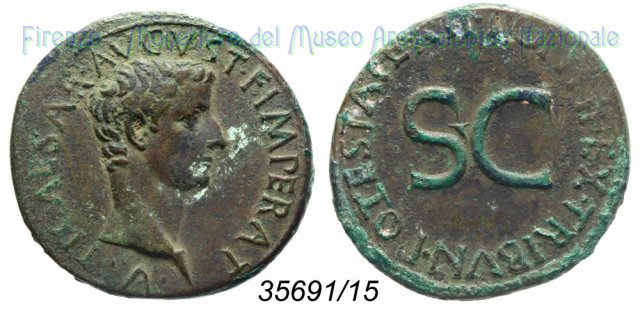 TI CAESAR AVGVST F IMPERAT V - Ric. 469 10-11 d.C. (Roma)