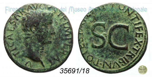 TI CAESAR AVGVST F IMPERAT V - Ric. 469 10-11 d.C. (Roma)