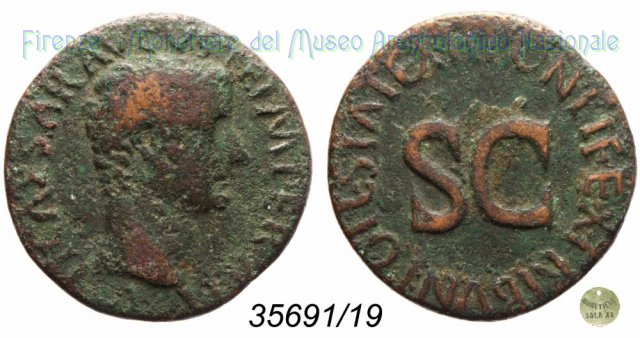 TI CAESAR AVGVST F IMPERAT V - Ric. 469 10-11 d.C. (Roma)