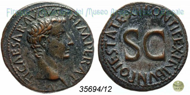 TI CAESAR AVGVST F IMPERAT V - Ric. 469 10-11 d.C. (Roma)