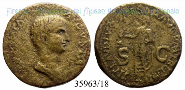 TI CLAVDIVS CAESAR AVG P M TR P IMP S-C | Ric92 41-50 d.C. (Roma)