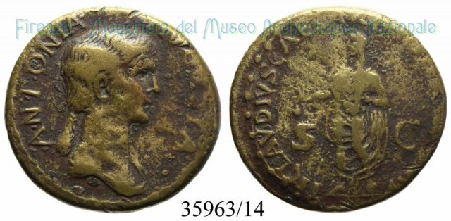 TI CLAVDIVS CAESAR AVG P M TR P IMP S-C | Ric92 41-50 d.C. (Roma)