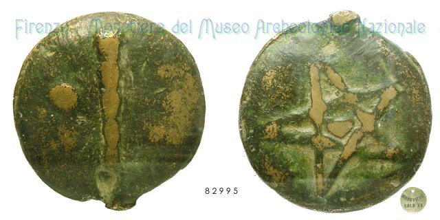 Serie Clava - Pentagono 300-275 a.C. (Incerta Centro Italia)