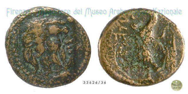 Serie Testa di Sileno - Aquila ad ali aperte 280-240 a.C. (Tuder)