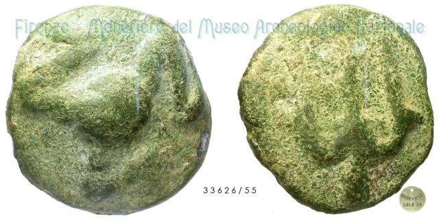 Serie Triskeles - Tridente 300-275 a.C. (Incerta Centro Italia)