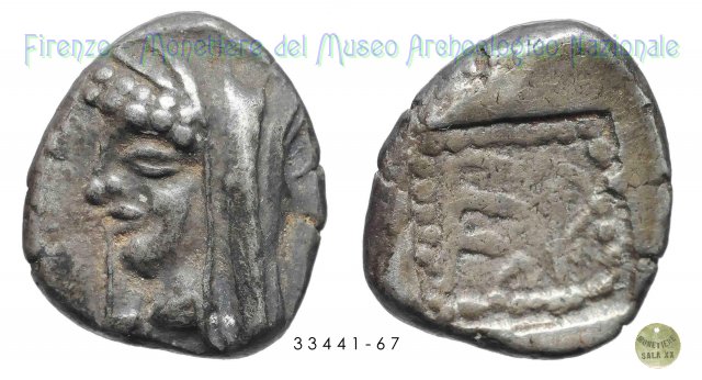 Testa di Hera_EP in quadro incuso 500-490 a.C. (Heraia)